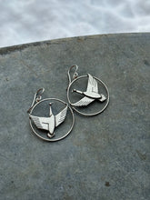 Canadian goose hoop earrings