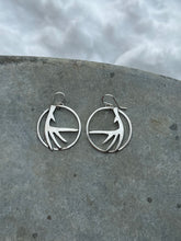 Whitetail antler hoop earrings
