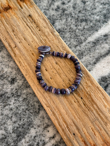 Wampum bracelet rounds beads