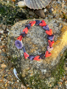 Spiny oyster heart bracelet