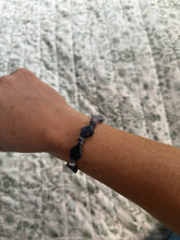 Diamond bead quahog bracelet