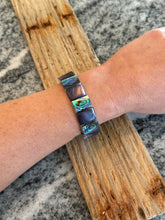 Wampum abalone tile bracelet