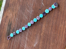 Turquoise disk bracelet