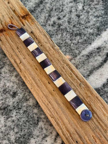 Wampum and mother of pearl bracelet