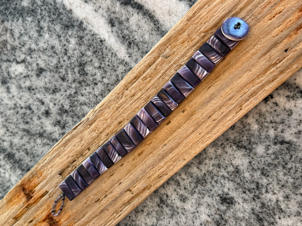 Mini 24 tile wampum bracelet