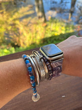 Sea glass and wampum bracelet