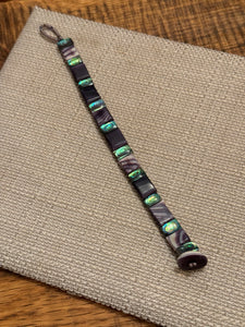 Mini abalone tile and wampum