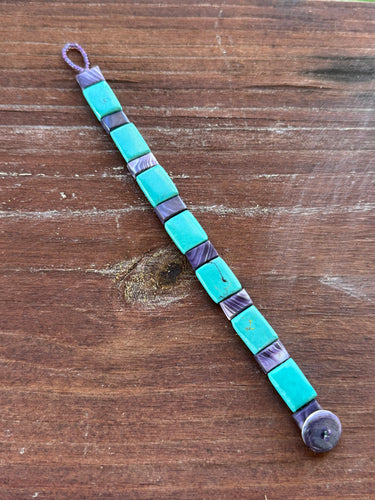 Turquoise Tile Bracelet