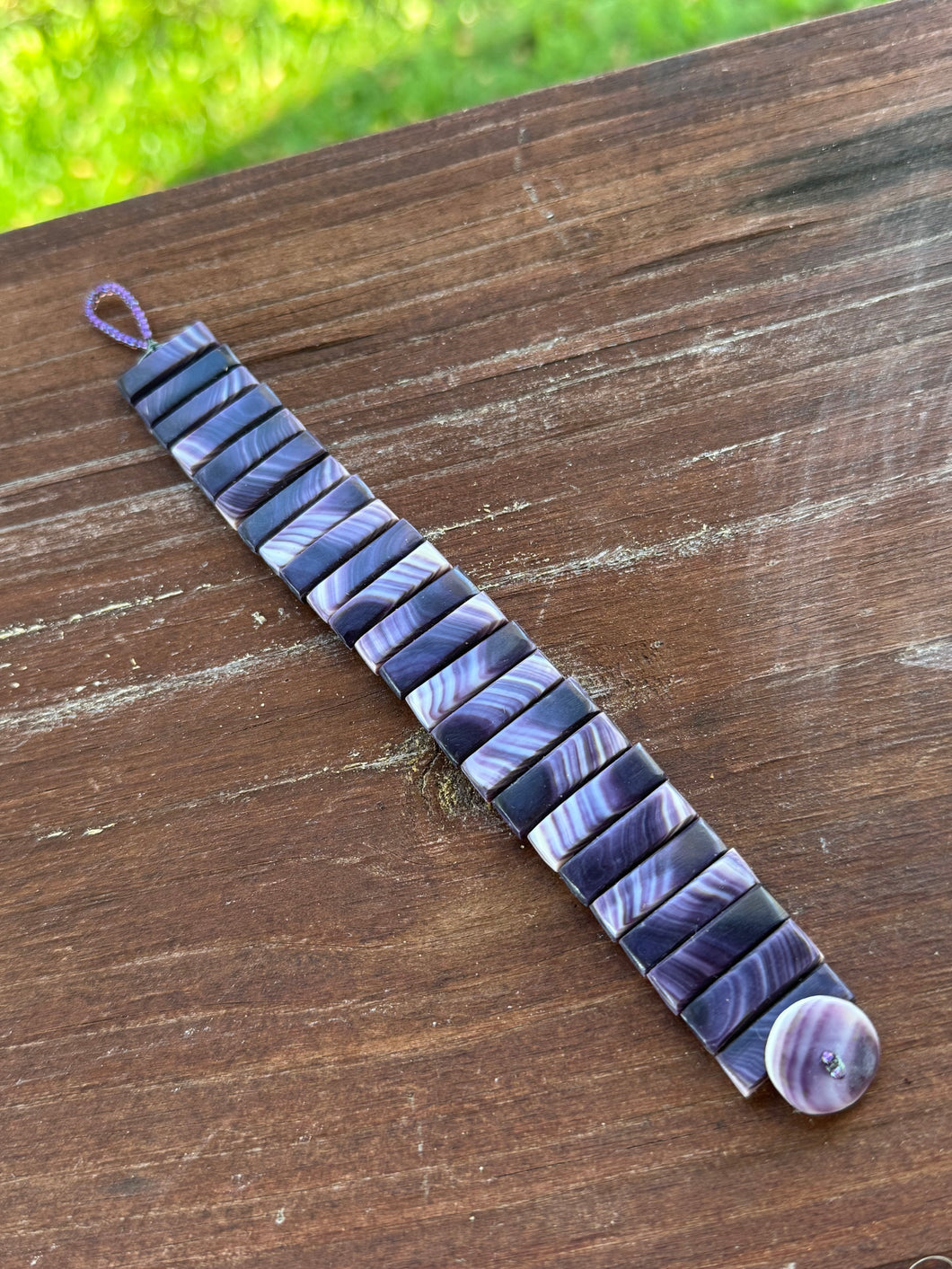 24 tiles wampum bracelet