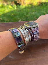 Wampum abalone tile bracelet