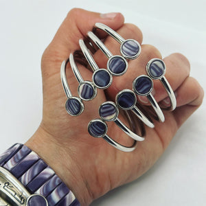 Double bezel silver cuffs